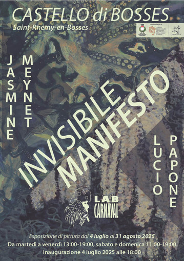 Locandina Invisibile Manifesto  e Lab Carnaval al castello di Bosses